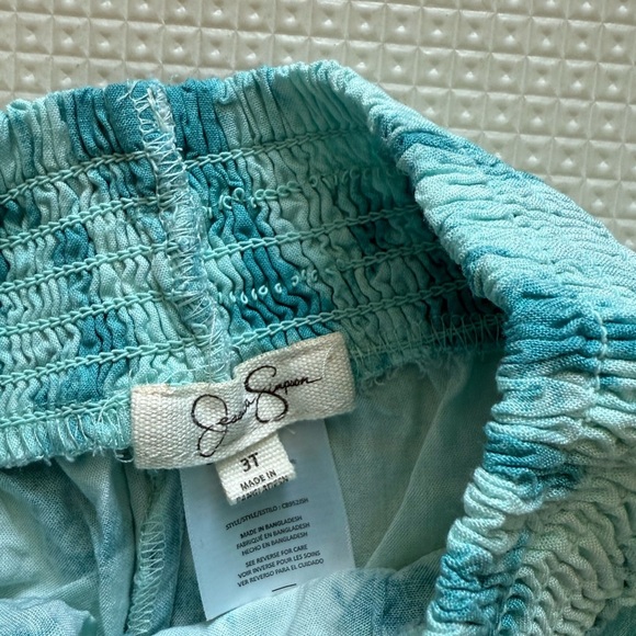 Jessica Simpson:Baby girl/toddler Blue Tie-Dye Tank Top and Shorts Set,BOHO 3T - Picture 4 of 5